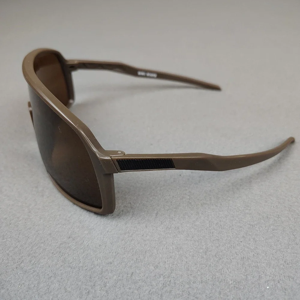Rebel Reaper Sunglasses Tan Wrap Around Sutro Style Brown Lens Surfer Biker NEW